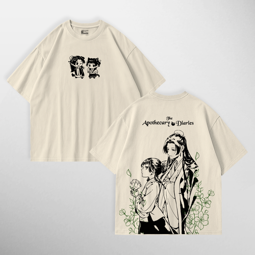 Camiseta Mao Mao x Shinji: Apothecary V de The Apothecary Diaries, color vainilla
