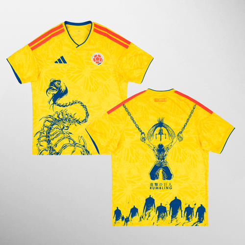 Camiseta Eren Jeager: Colombia 2026 de Attack on Titan, color selección colombia