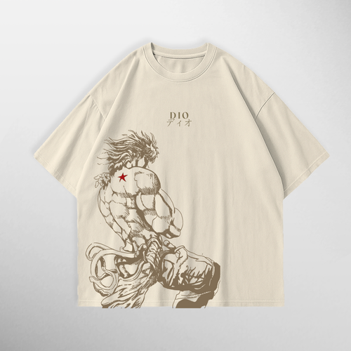 Camiseta Dio Brando: The World de JoJo's Bizarre Adventure, color vainilla