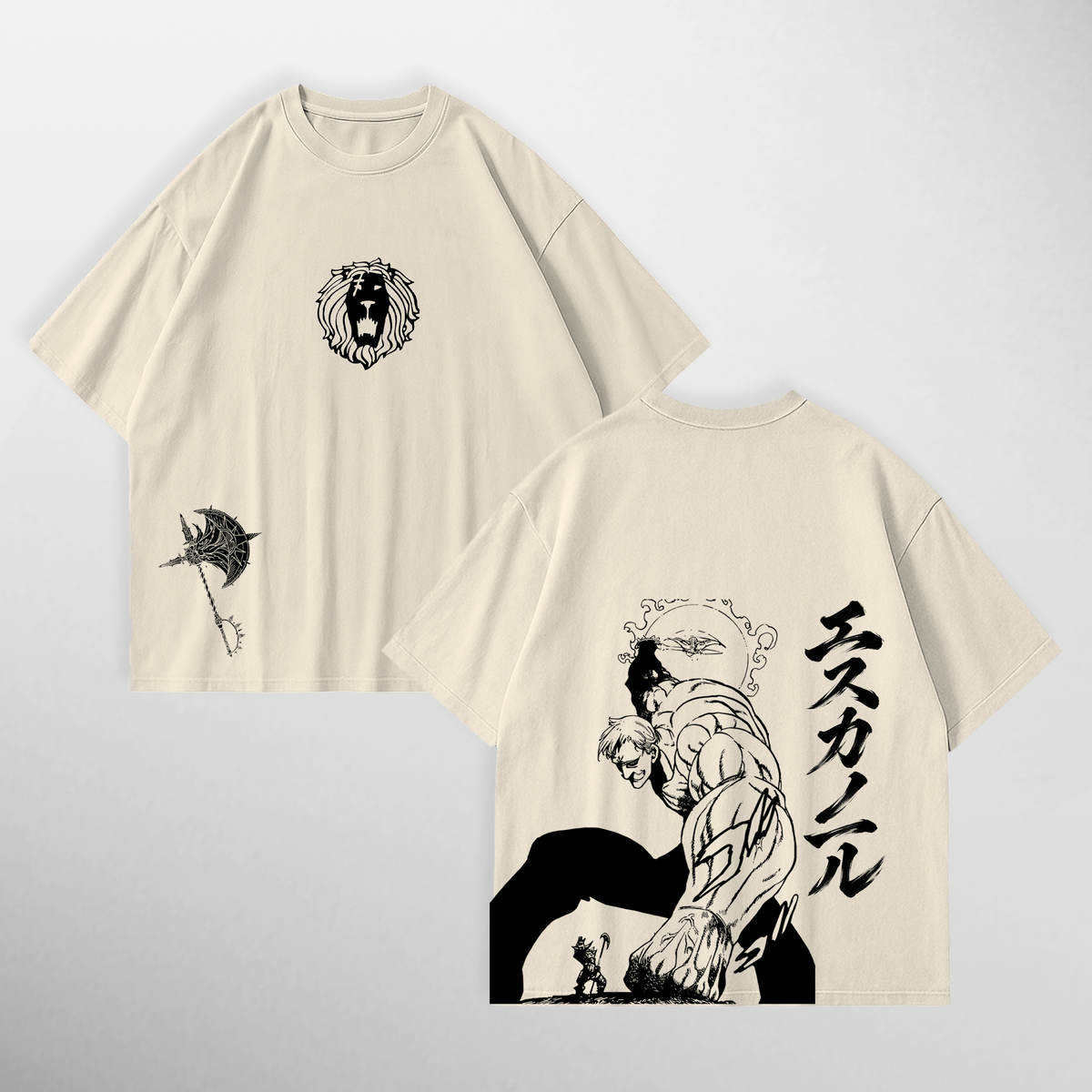 Camiseta Escanor: Orgullo del león, color vainilla