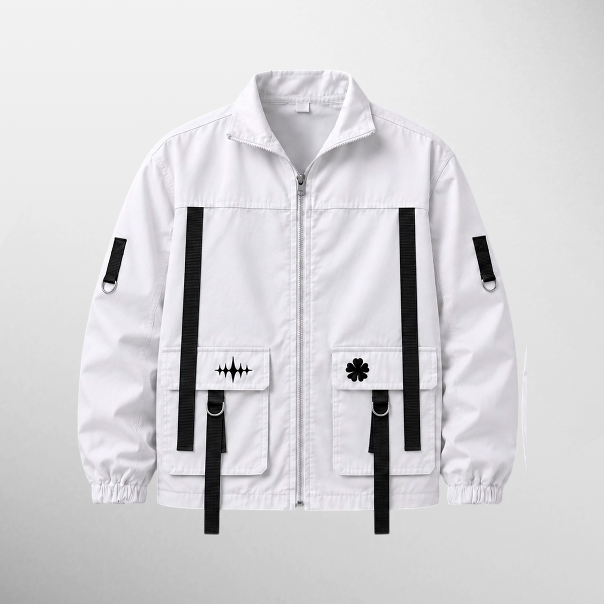 Chaqueta black clover, color blanco