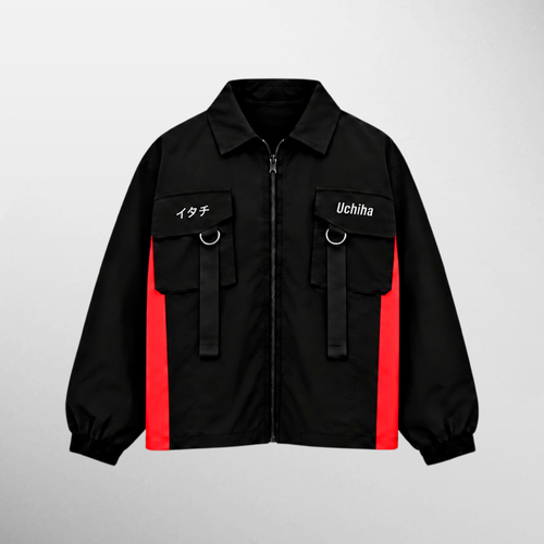 Chaqueta Itachi Uchiha, color negro/rojo