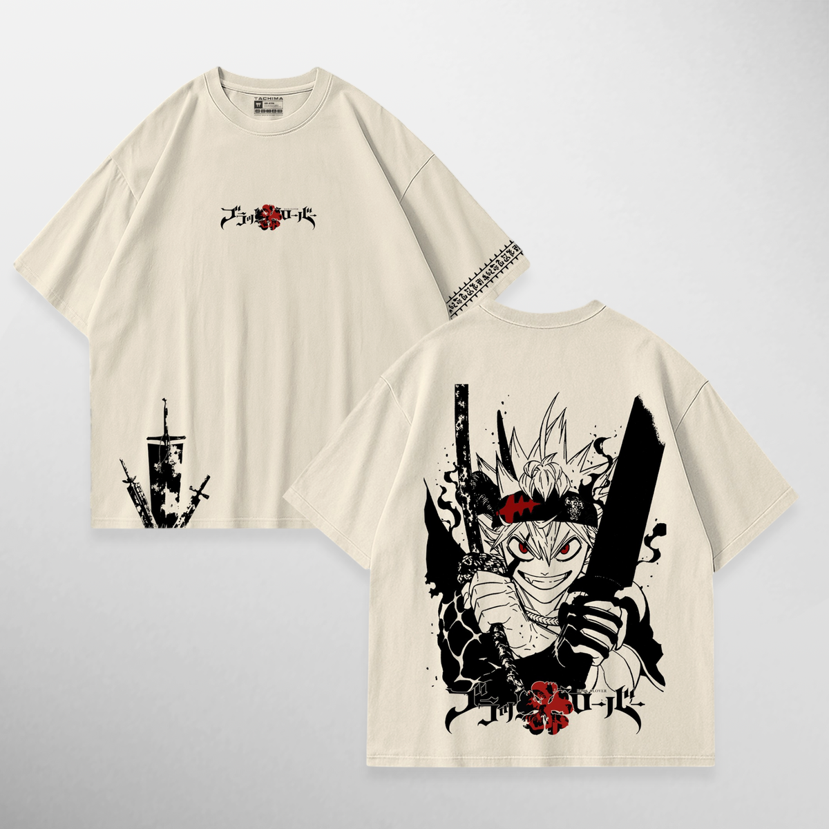 Camiseta Asta: Magic Knight IV de Black Clover, color vainilla