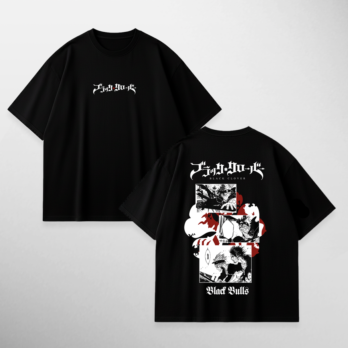 Camiseta Magic Knights: Black Bulls de Black Clover, color negro