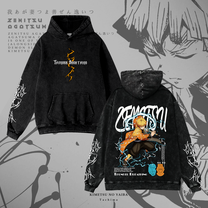 Zenitsu Agatsuma: Acid wash (hoodie)