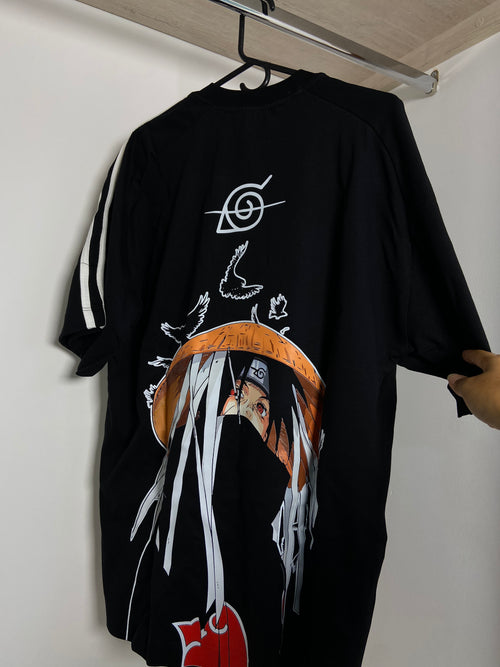 Camiseta Itachi Sporty: Negro talla M oversized, color negro