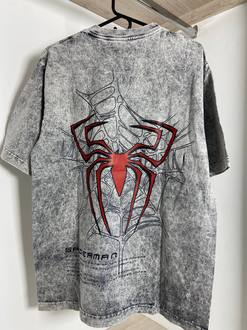 Camiseta Spiderman acid wash talla L oversized