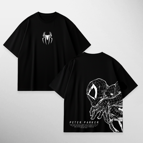 Camiseta Spiderman: Peter Parker, color negro