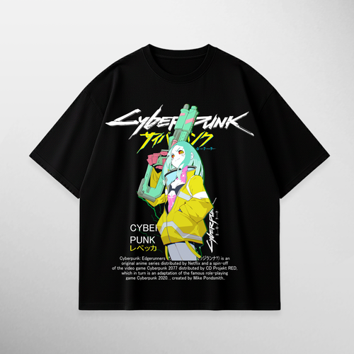 Camiseta Rebecca: Edgerunner de Cyberpunk: Edgerunners, color negro