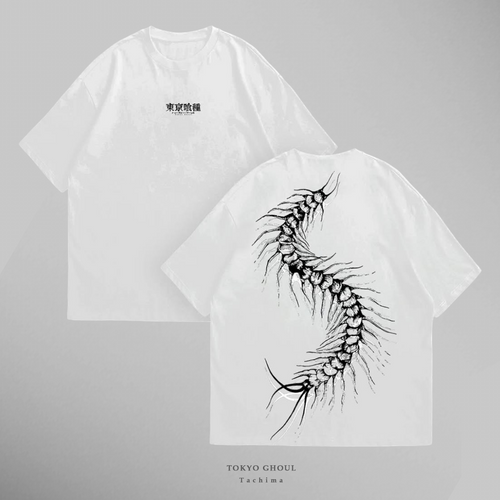 Camiseta Ken Kaneki: Centipede de Tokyo Ghoul, color blanco