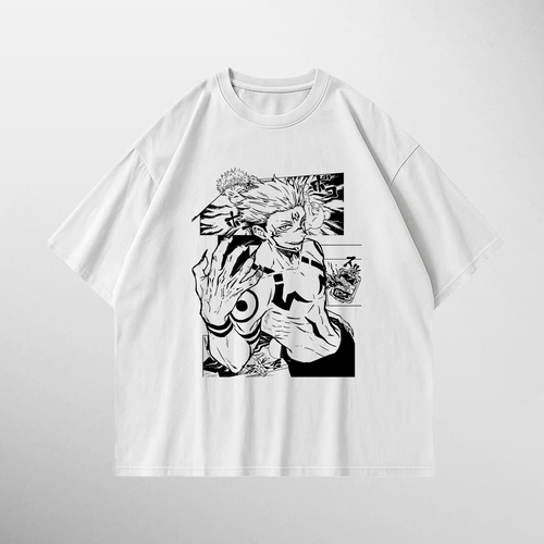 Camiseta Ryomem Sukuna: King of Curses, color blanco