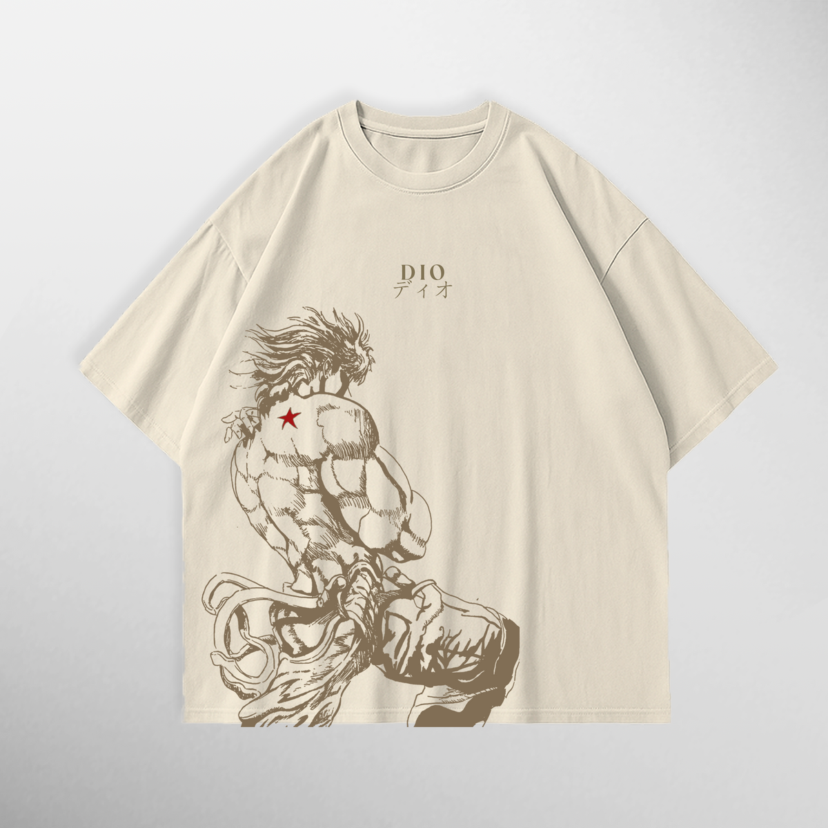 Camiseta Dio Brando: The World de JoJo's Bizarre Adventure, color vainilla