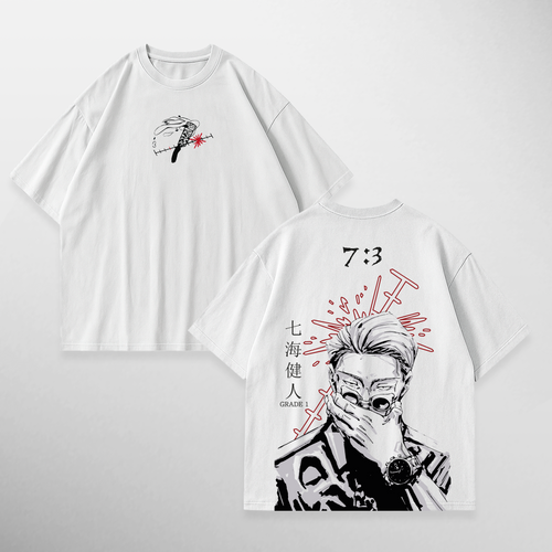Camiseta Nanami: 7:3 sorcerer de Jujutsu Kaisen, color blanco