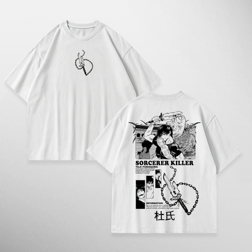 Camiseta Toji: Sorcerer Killer II de Jujutsu Kaisen, color blanco