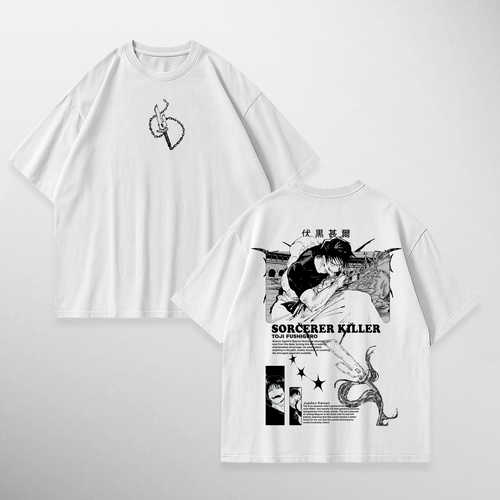 Camiseta Toji: Sorcerer Killer III de Jujutsu Kaisen, color blanco